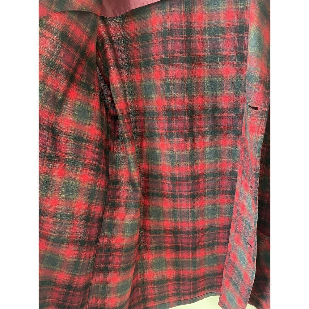 Pendleton Virgin Wool Red Shadow Plaid Vintage Ja… - image 5